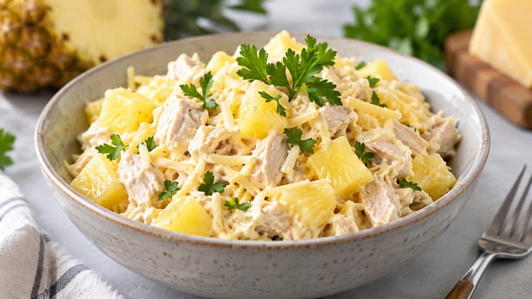 Салат з ананасом із куркою та сиром – класичний рецепт і варіанти